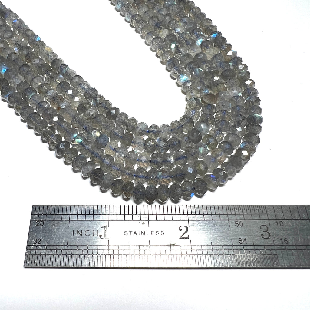 Labradorite - Faceted Rondelles
