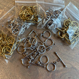 toggle clasp brass toggle clasp plated toggle clasp beading supplies jewelry supplies make your own jewelry  silver plated toggle clasps