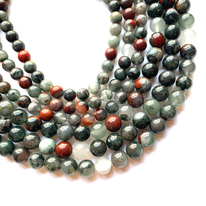 African Bloodstone round beads 8mm beads 10mm beads bead strands beading supplies jewelry supplies