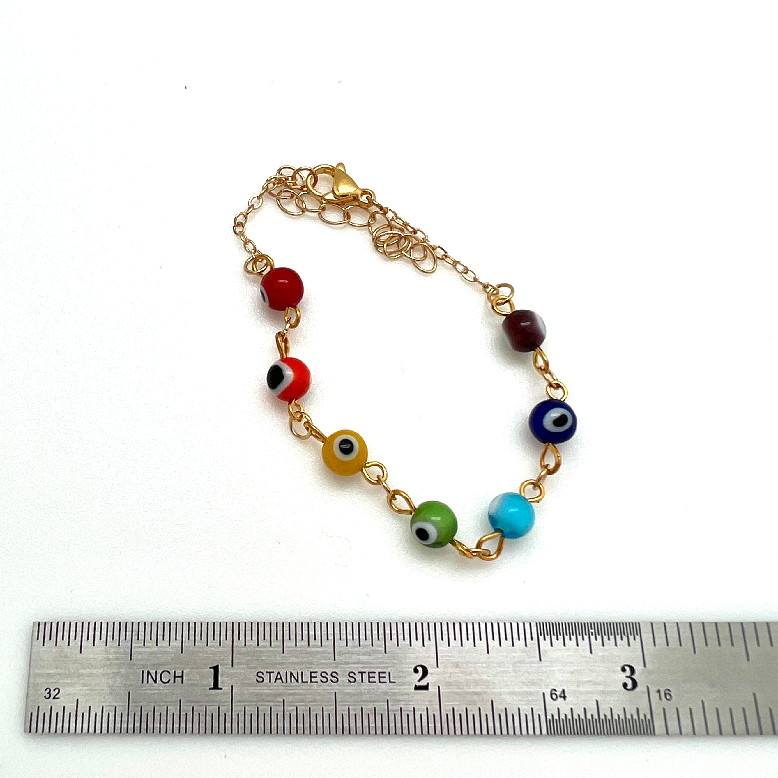 Rainbow Protective Eye Chain Bracelets