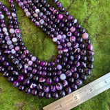 8mm purple striped agate bead strands 10mm purple striped agate bead strands  beading supplies jewelry supplies make your own jewelry 
