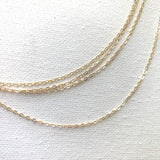 14k gold-filled necklace with small spring ring clasp 16 inch necklace 18  inch necklace