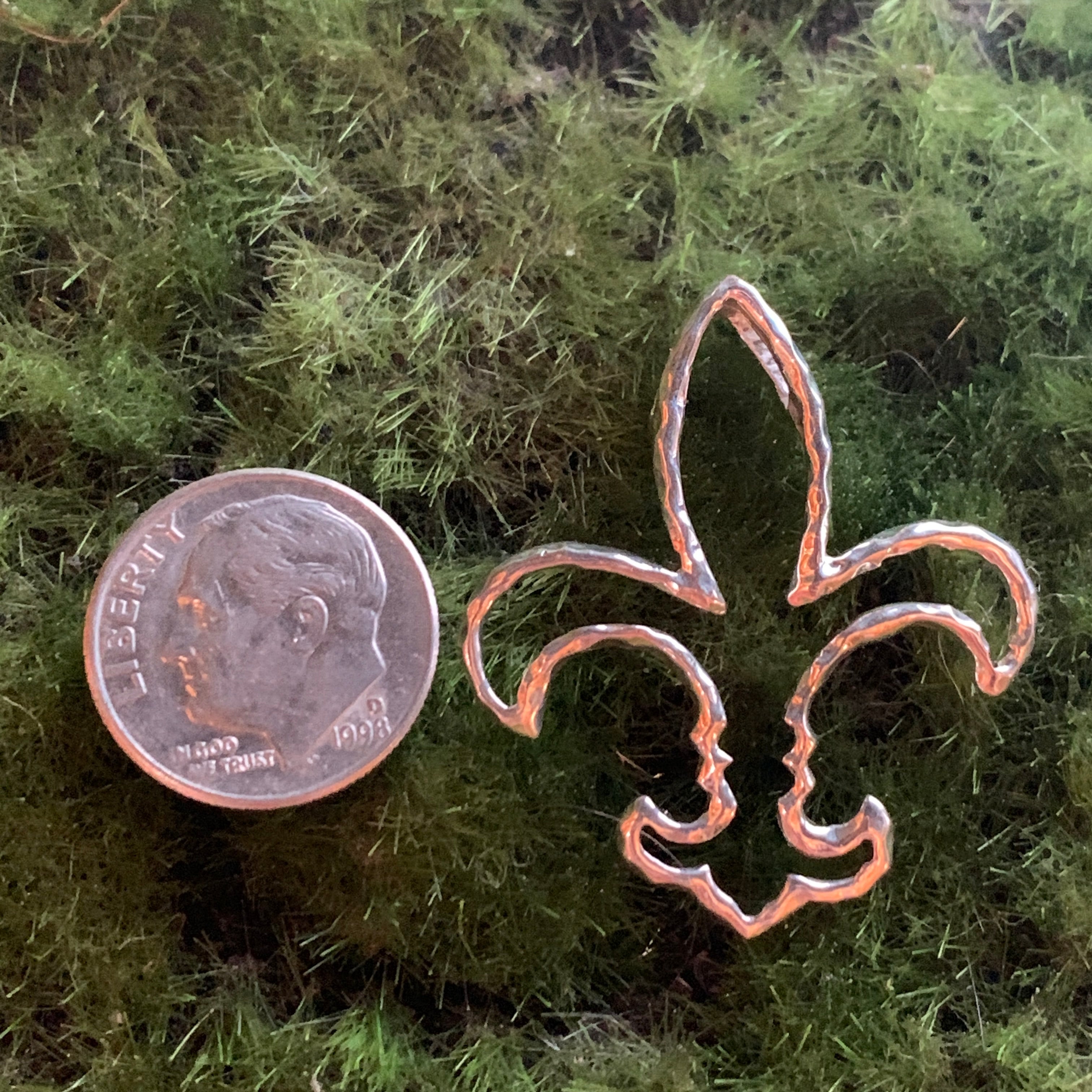 Sterling Silver Fleur de Lis Charms and Cuff Links