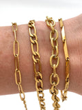 Gold Plated Stainless Twisted Chain Bracelet