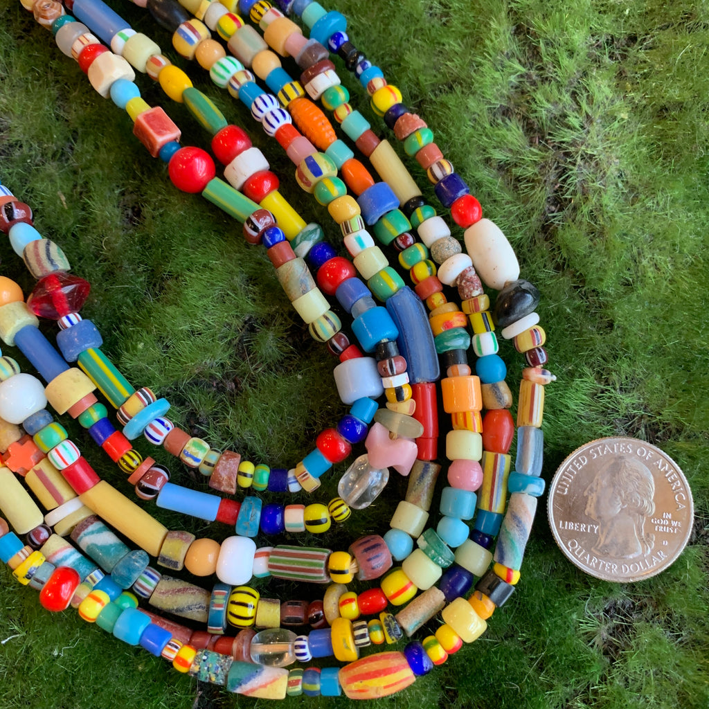African trade beads Christmas beads bead strands beading supplies jewelry supplies Ghana beads make your own jewelry