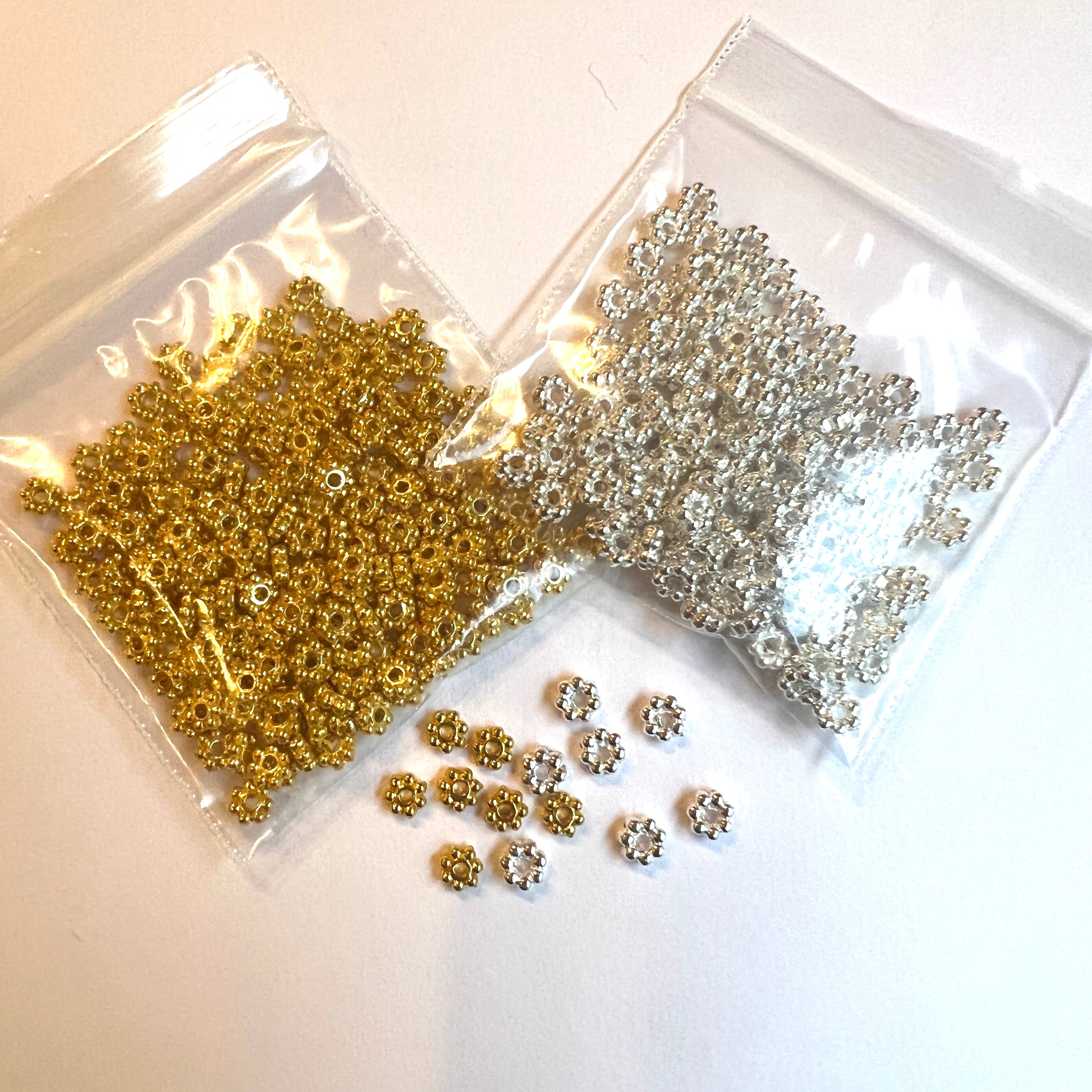 Plated Daisy Spacers - 4.5mm