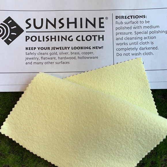 Sunshine Polishing Cloth, Works with Many Materials 7.75x5 Inches
