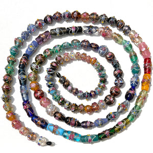 Venetian Style Glass Beads - Cylinders