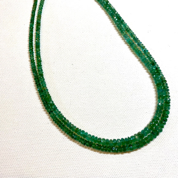 Natural Emerald - Faceted Rondelles