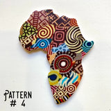 wooden shapes printed wooden shapes Africa outline of Africa beading supplies jewelry supplies