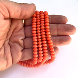 Coral - Dyed Orange Rondelle