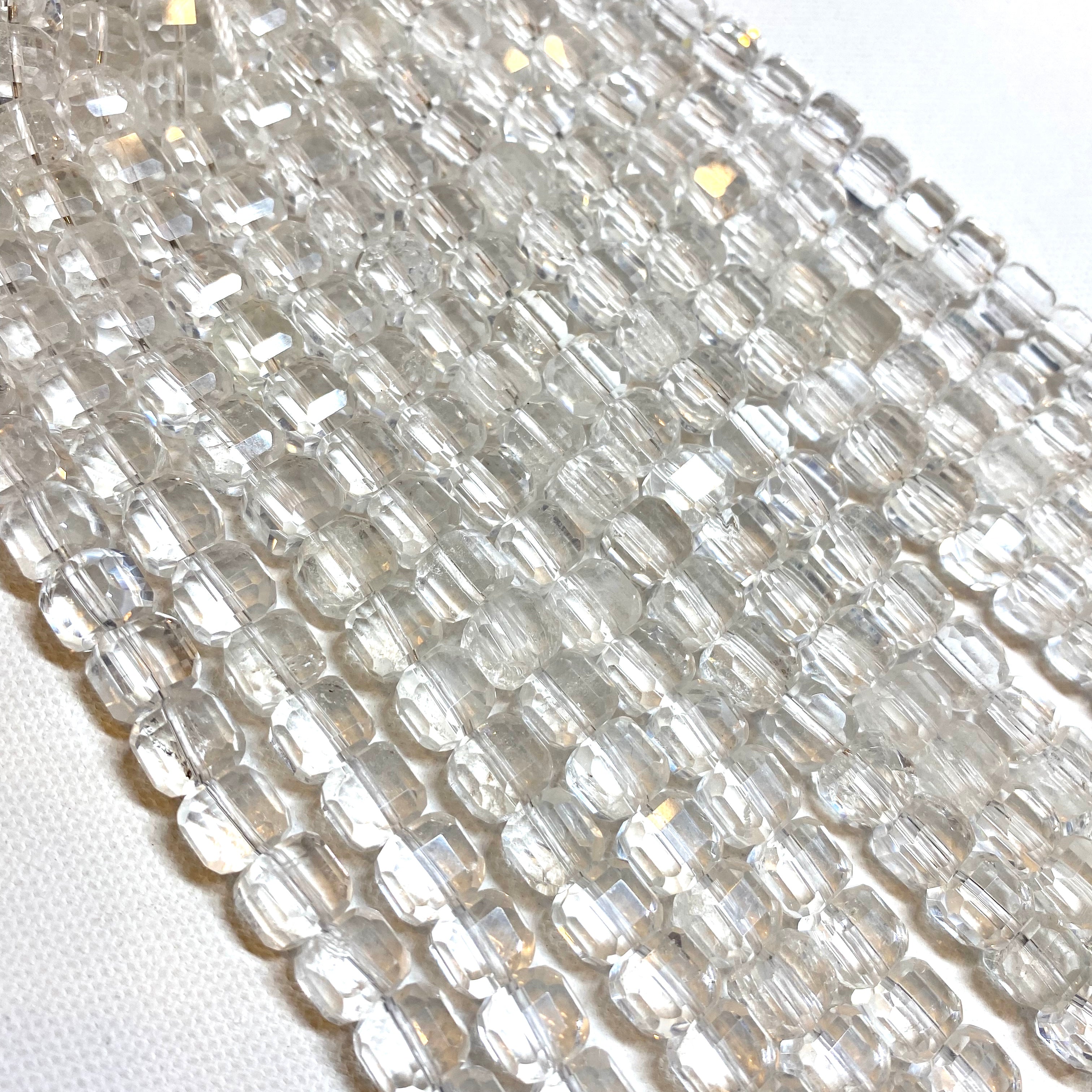 Clear Quartz 8mm Faceted Cubes