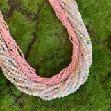 Morganite Strands - Faceted Rounds