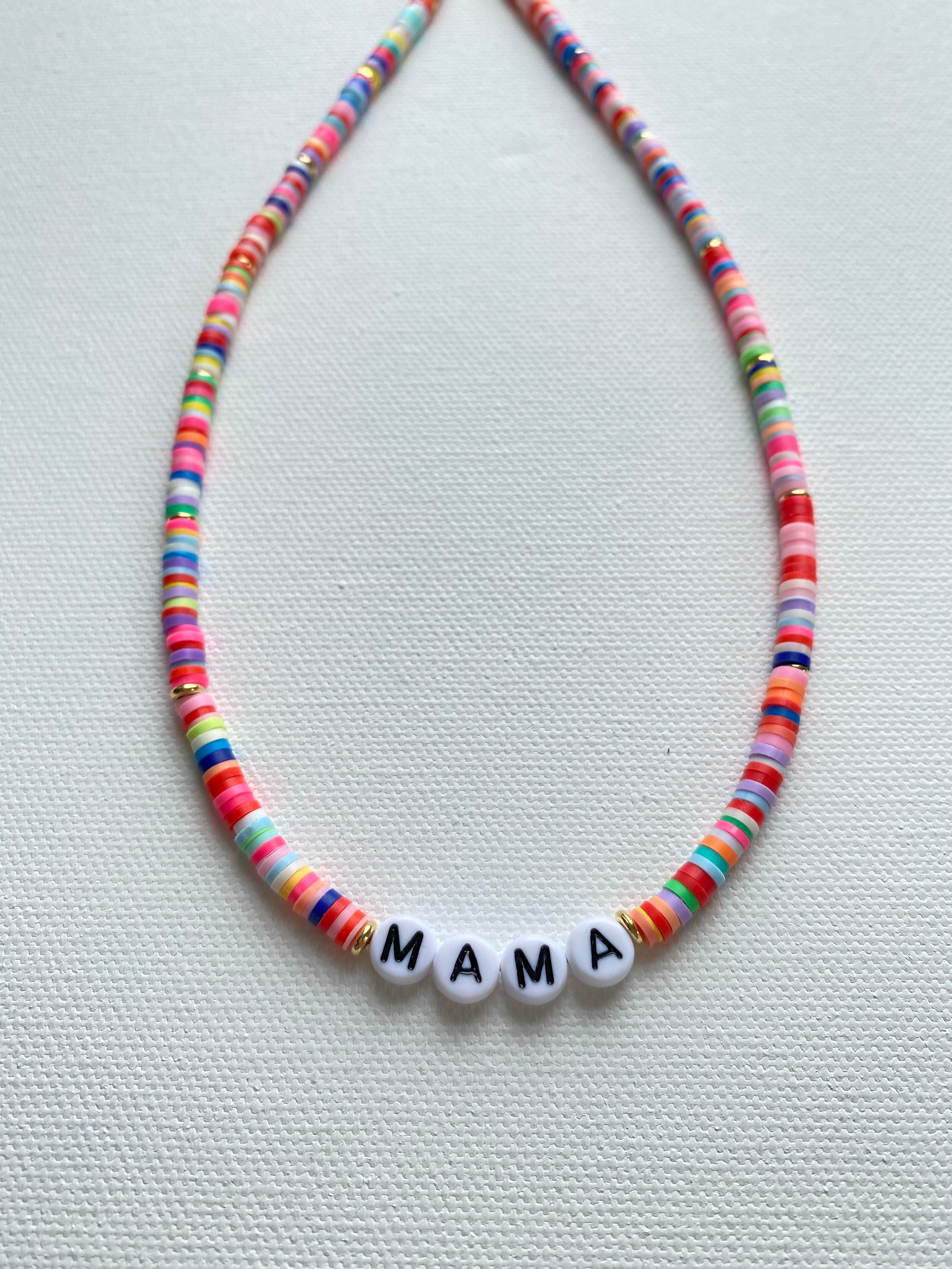 beaded necklace word necklace rubber disk beads heishi beads jewelry beading supplies jewelry supplies make your own necklace design your own necklace