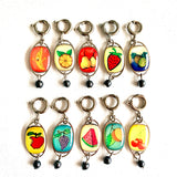 fruit charm banana orange pear strawberry pineapple apple grapes watermelon peach cherry cherries charm collection beading supplies jewelry supplies