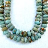 Faceted Turquoise Rondelle Strand