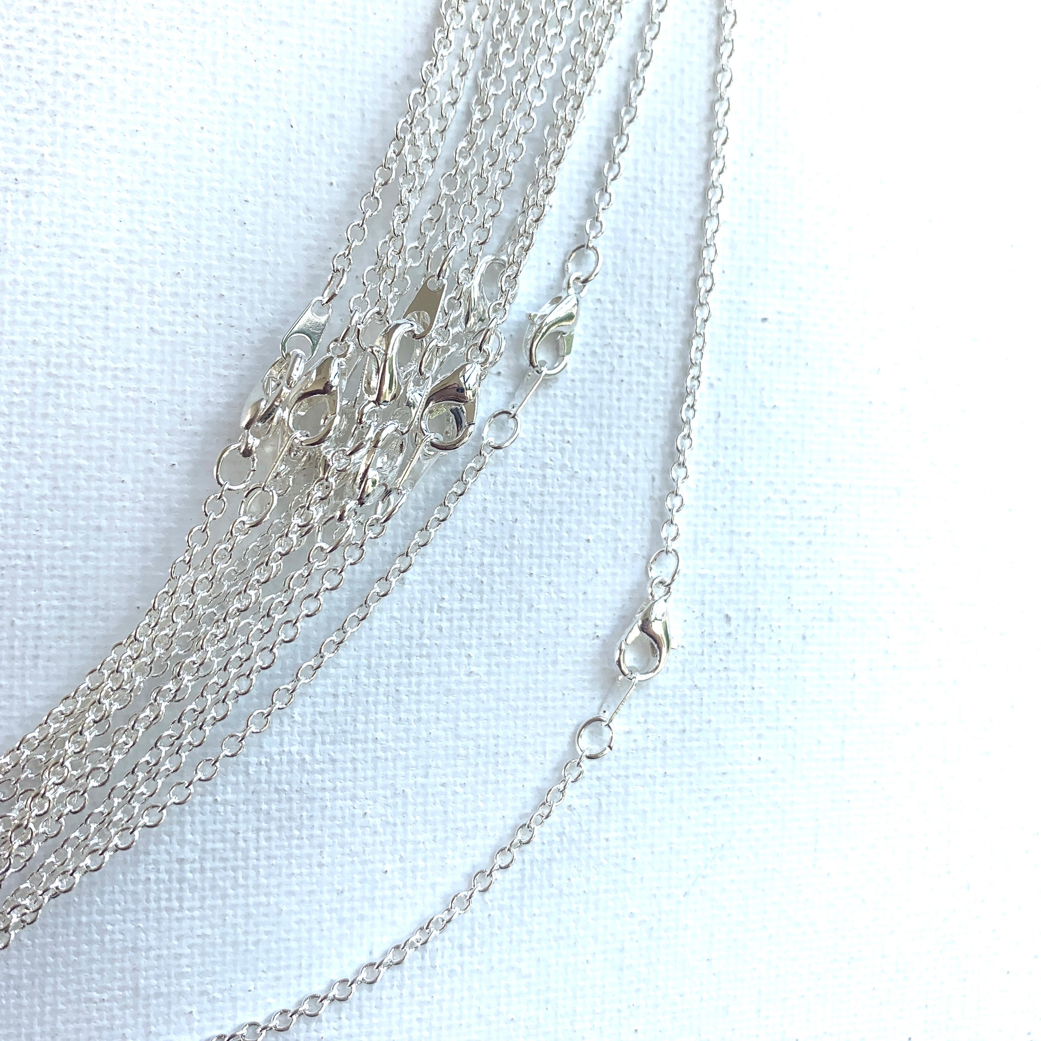 Plated Silver Fine Cable Chain Necklace The Bead Shop