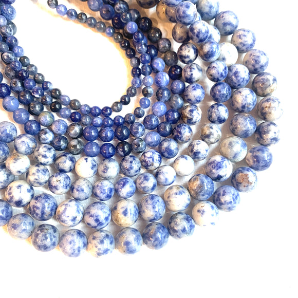 sodalite beads natural beads 4mm sodalite 6mm sodalite 8mm sodalite 10mm sodalite round beads beading supplies jewelry supplies