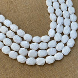 AA Quality Faceted White Jade Nuggets