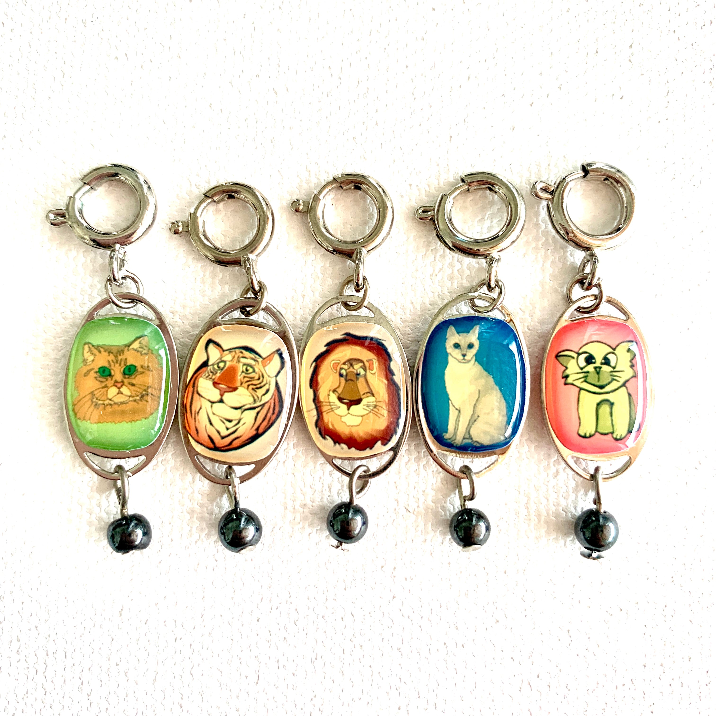 cat charm lion charm tiger charm vintage charm charm collection beading supplies jewelry supplies 