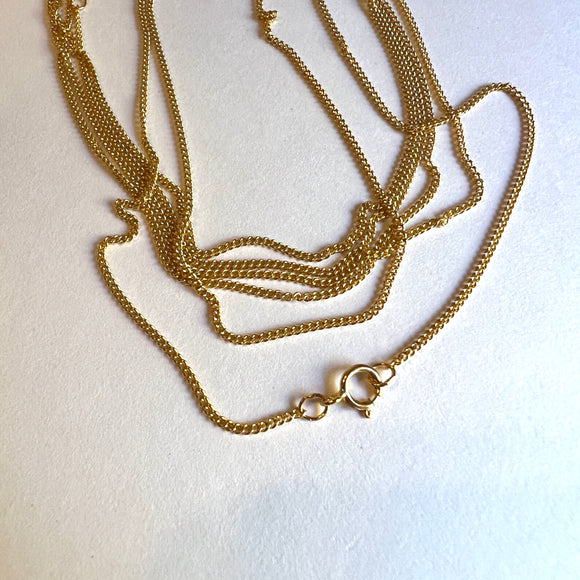 Gold-Filled Round Curb Link Necklace