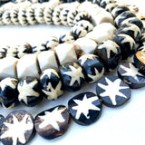 African Bone Trade Beads - Assorted Patterns