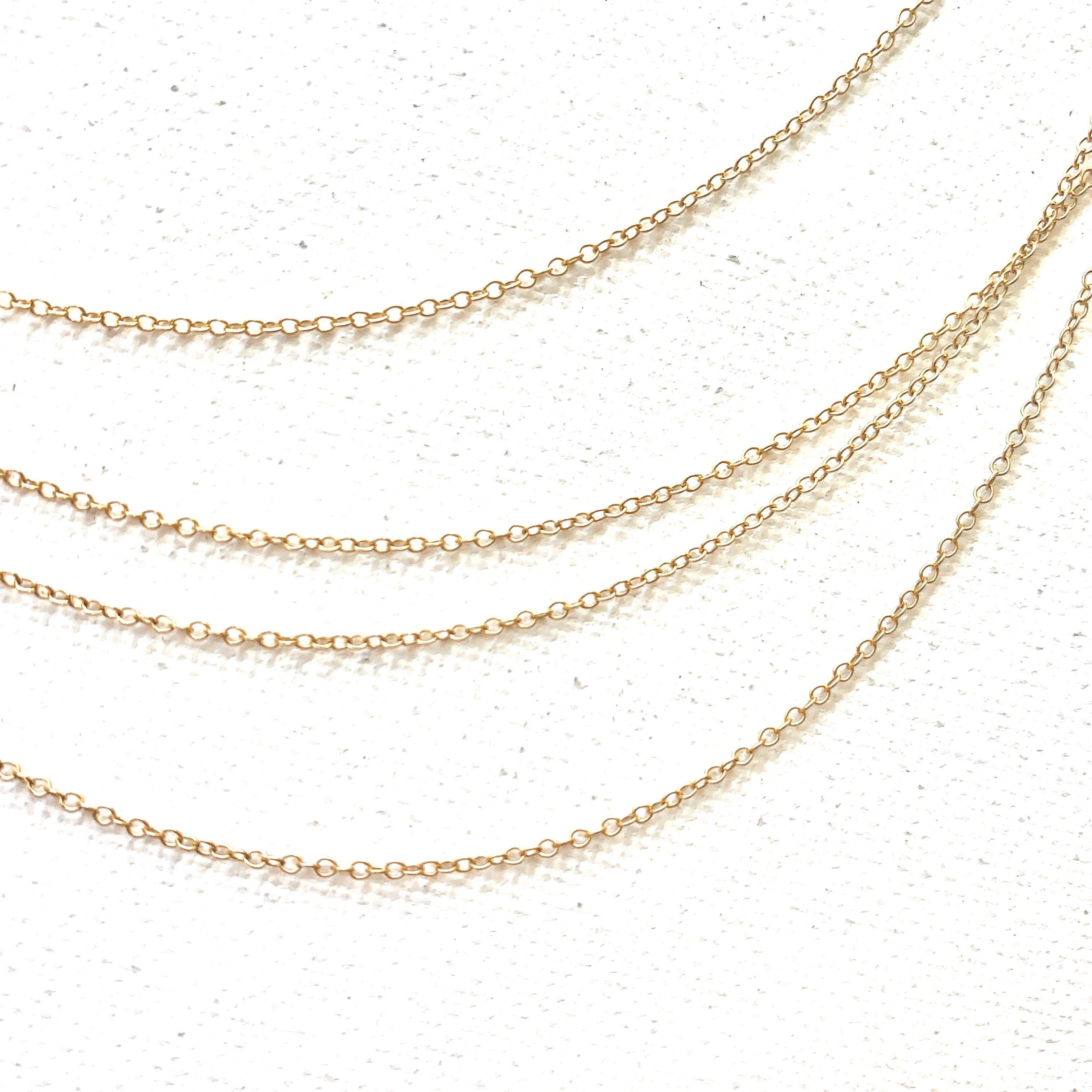 14k gold filled fine cable chain with spring ring clasp  16 inch gold filled necklace 18 inch gold filled necklace