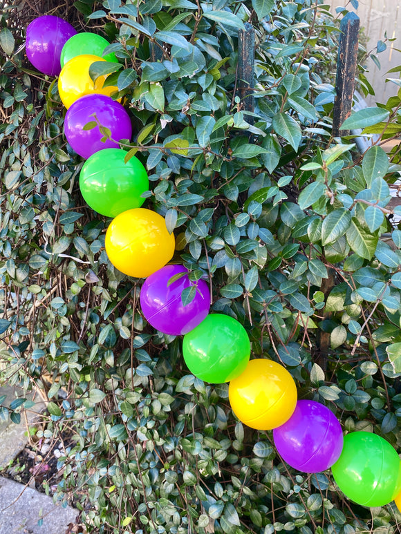 Mardi Gras Bead Garland: 10 ft. Mini beads