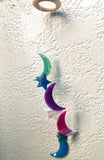 Moon and Stars Agate Wind Chime Mobile
