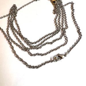 Antique Silver Cable Chain Necklace
