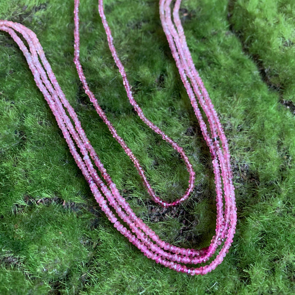 Pink Tourmaline Faceted Rondelles