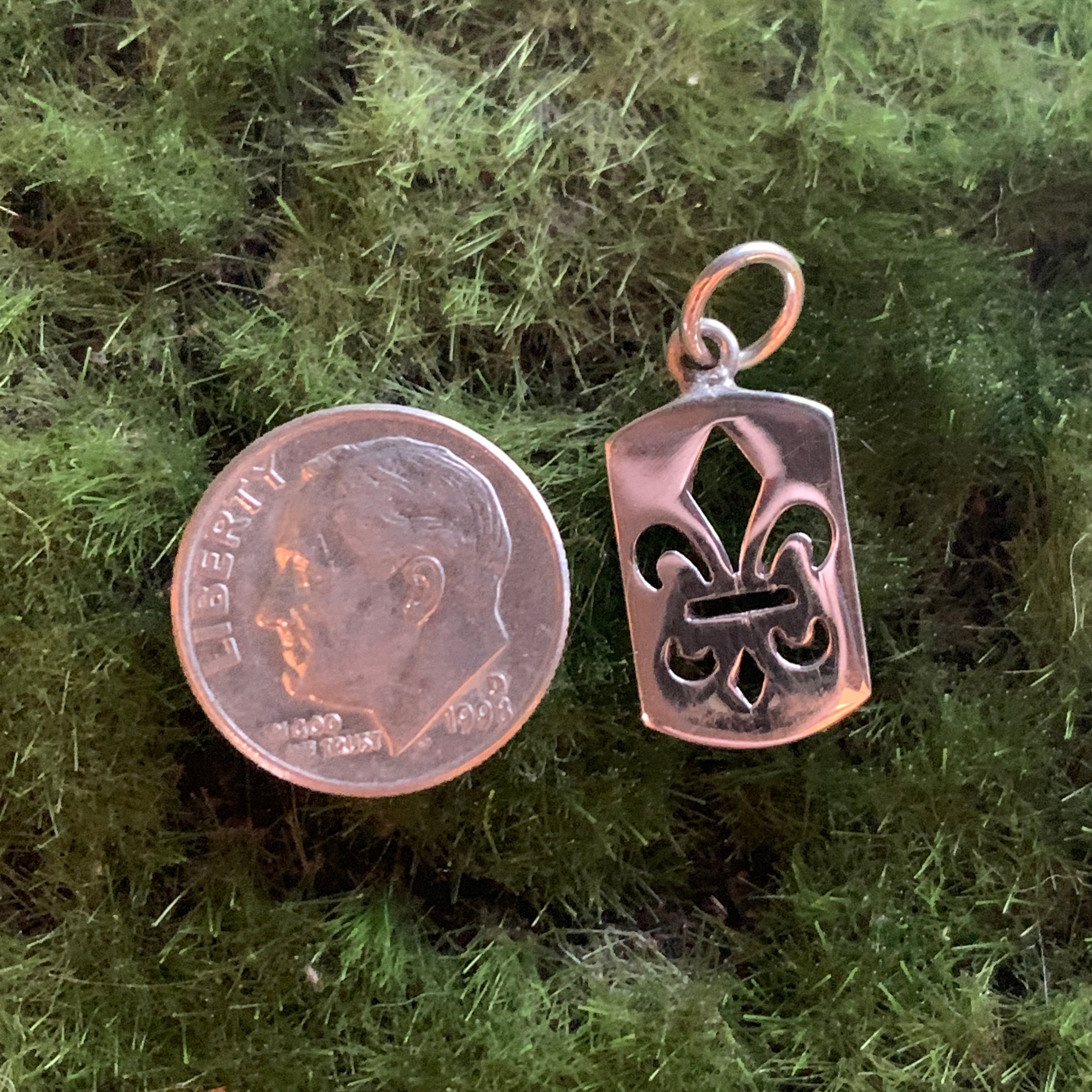 Sterling Silver Fleur de Lis Charms and Cuff Links