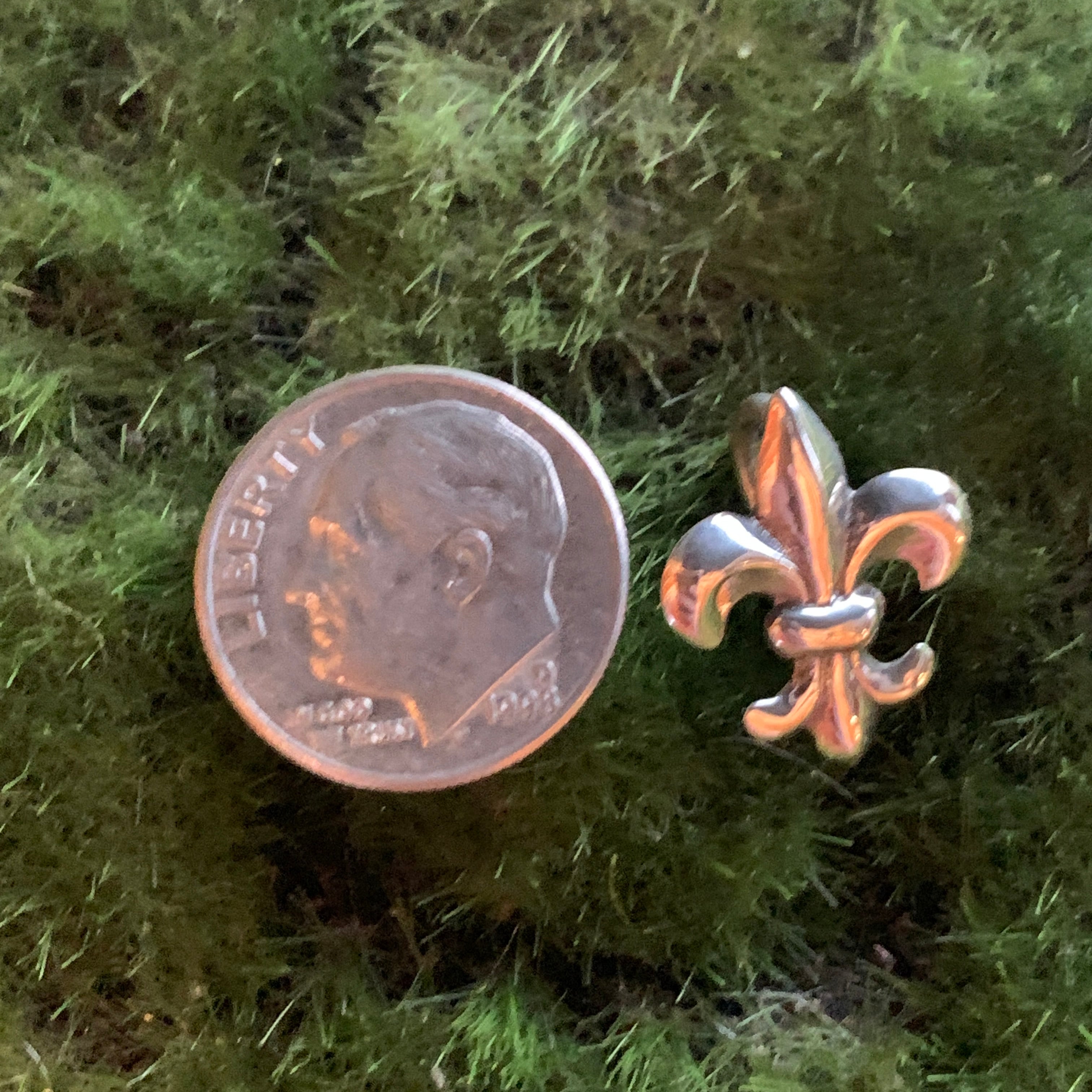 Sterling Silver Fleur de Lis Charms and Cuff Links