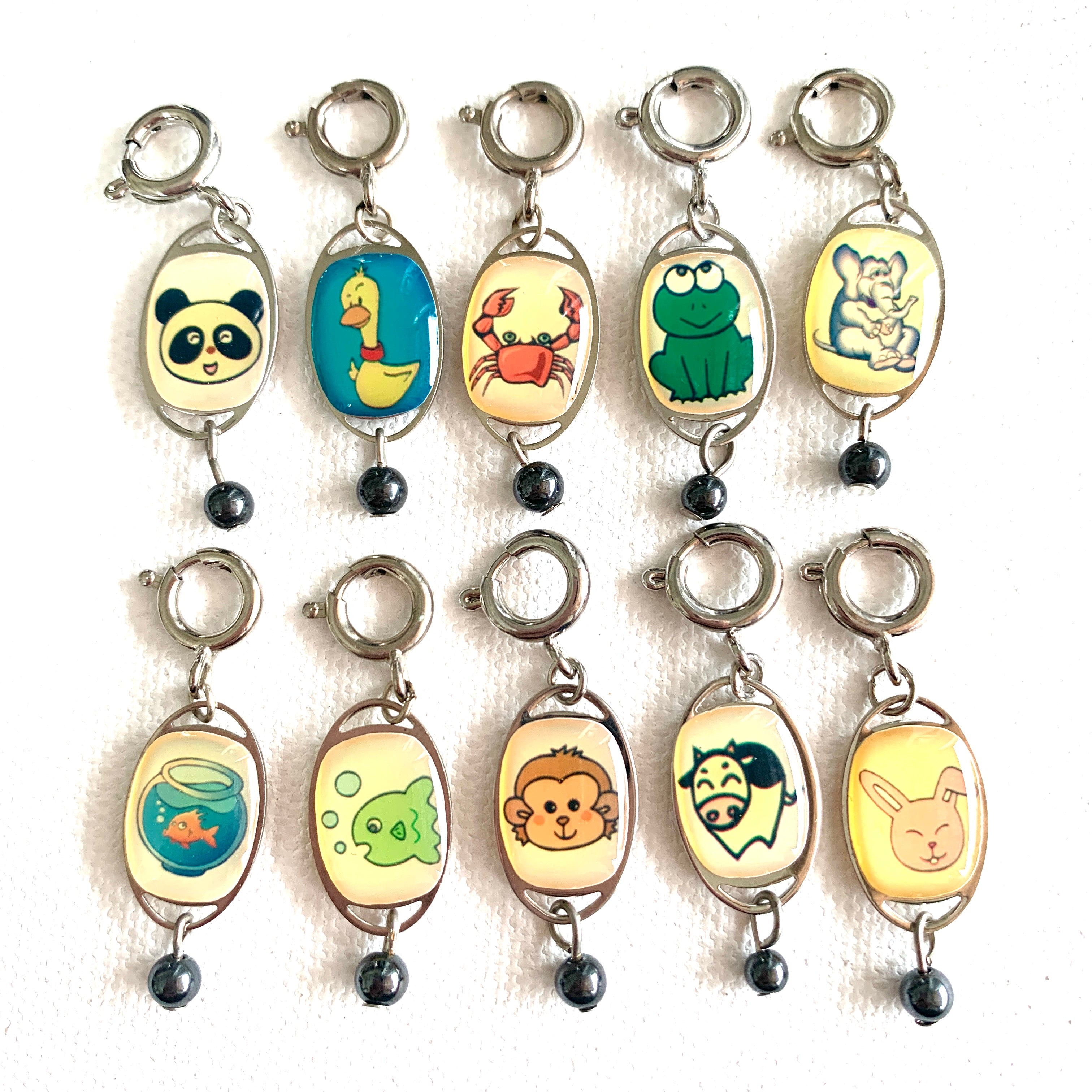 animal charms panda duck crab frog elephant fish monkey cow rabbit beading supplies jewelry supplies charm collection