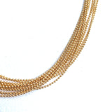 gold plated ball chain necklace with small lobster claw clasp 16 inch necklace 18 inch necklace 