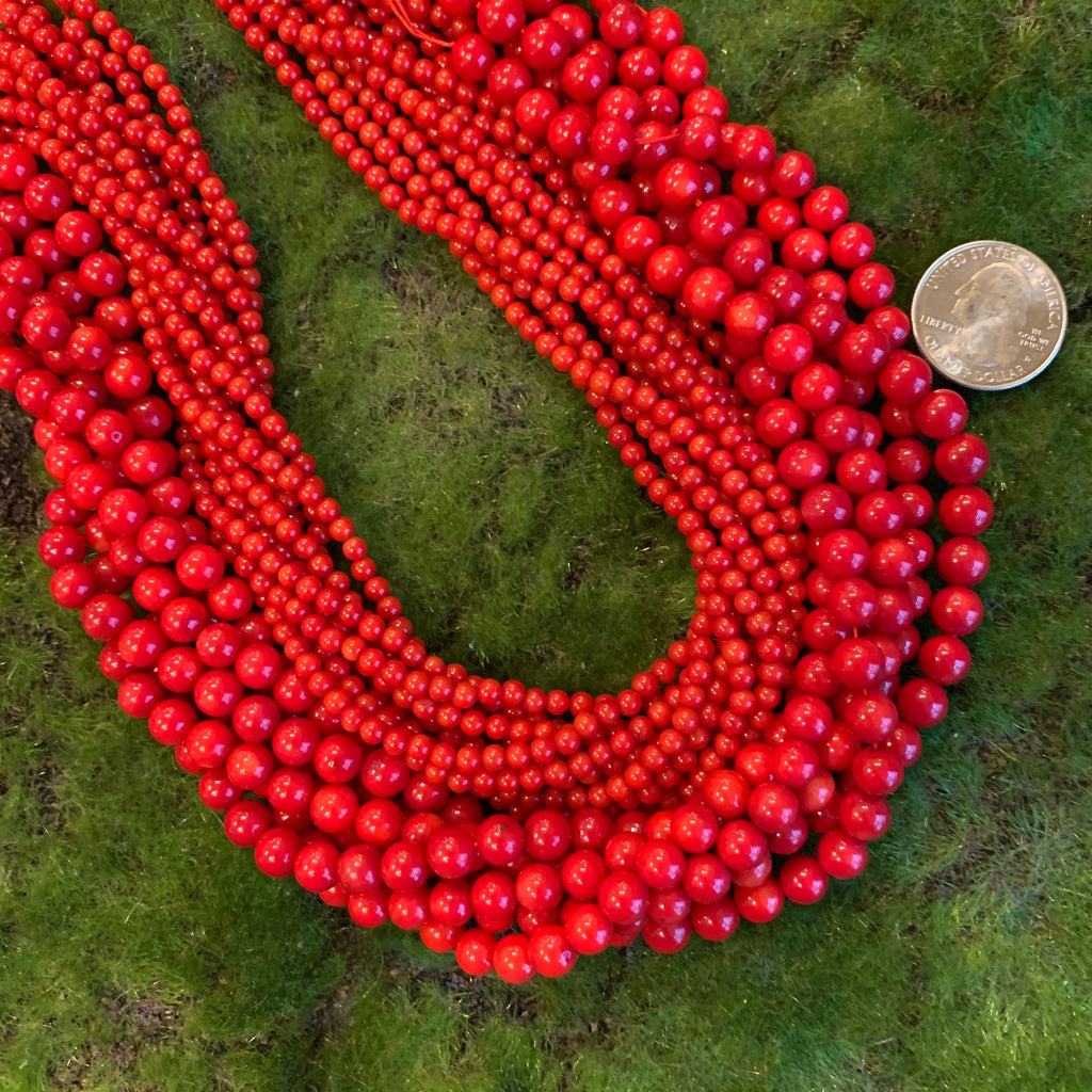 Coral Strands - Dyed Red