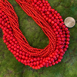 Coral Strands - Dyed Red