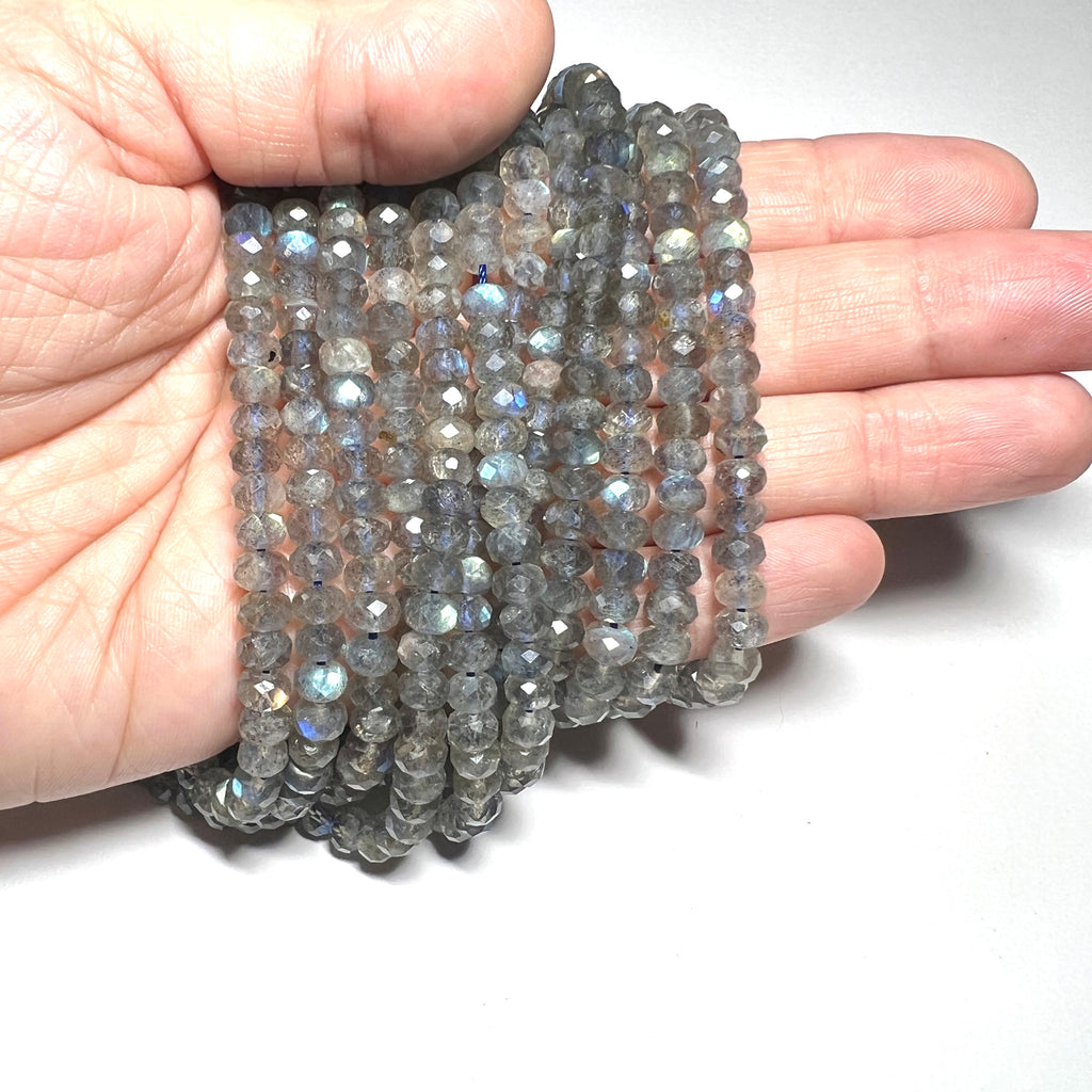 Labradorite - Faceted Rondelles