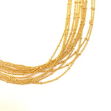 gold plated satellite chain necklace with small lobster claw clasp 16 inch necklace 18 inch necklace 24 inch necklace