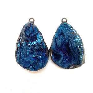 Electroplated Druzy Pendant