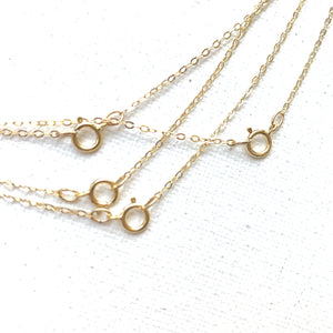14k gold-filled necklace with small spring ring clasp 16 inch necklace 18  inch necklace